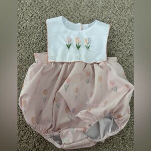 KREWE Pink and White Floral Diaper Cover